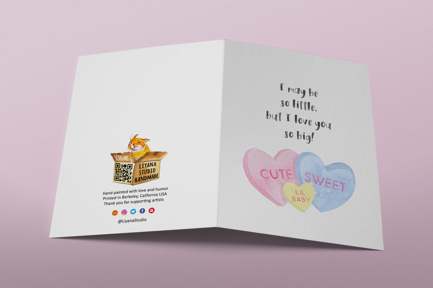 New Dad Valentines Day Card From Wife - Heart Candy Valentines Gift For Mom To Be - Love Card From Baby Kid First Valentine Day Cards