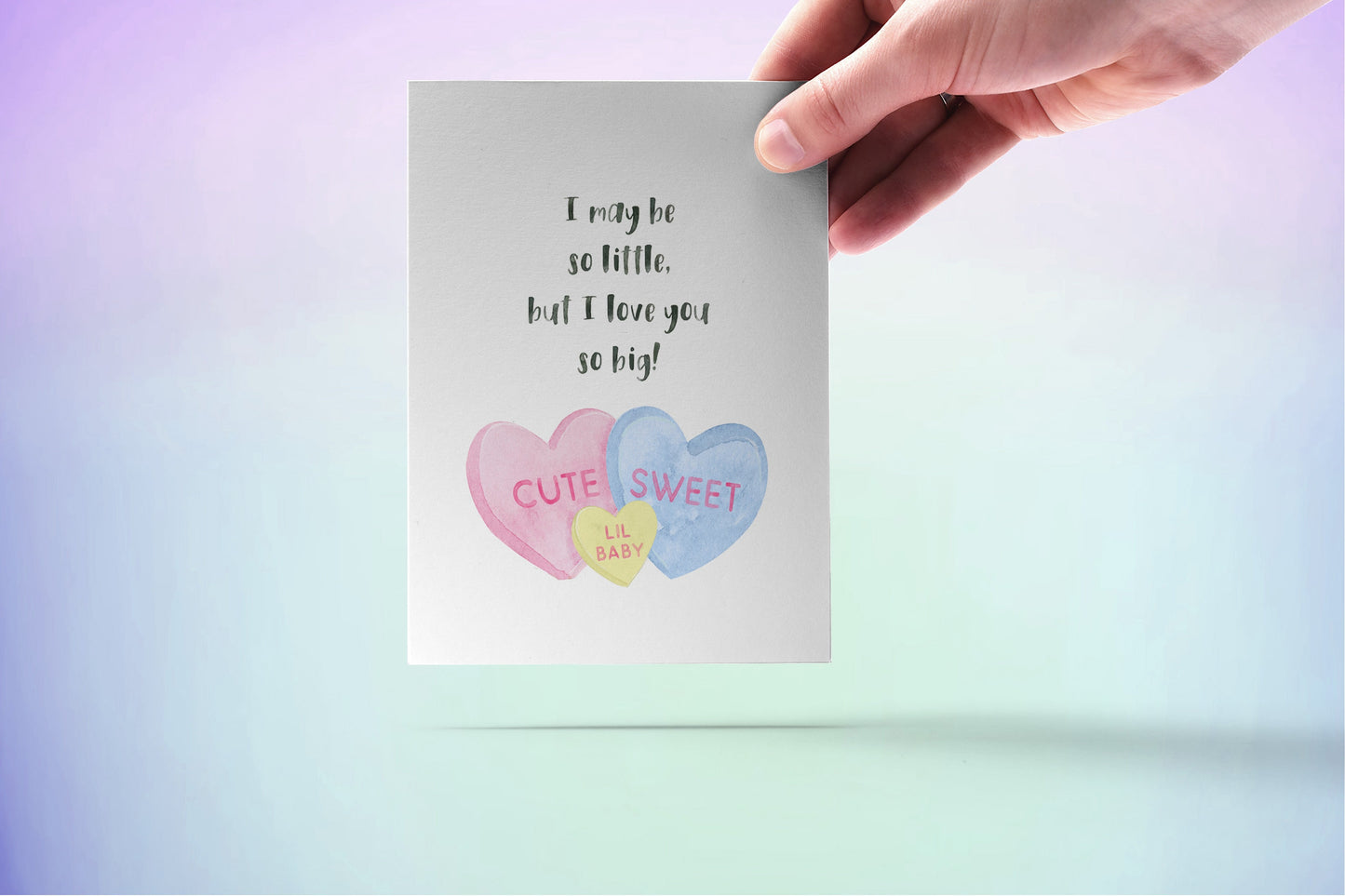 New Dad Valentines Day Card From Wife - Heart Candy Valentines Gift For Mom To Be - Love Card From Baby Kid First Valentine Day Cards