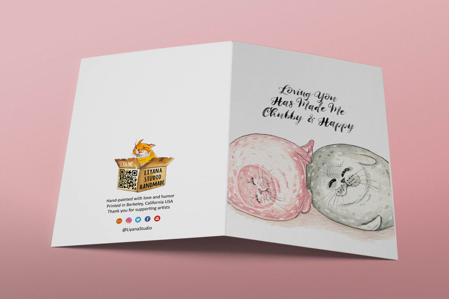 Chunky Seal Couple Anniversary Card For Husband - Funny Valentines Day Card For Girlfriend