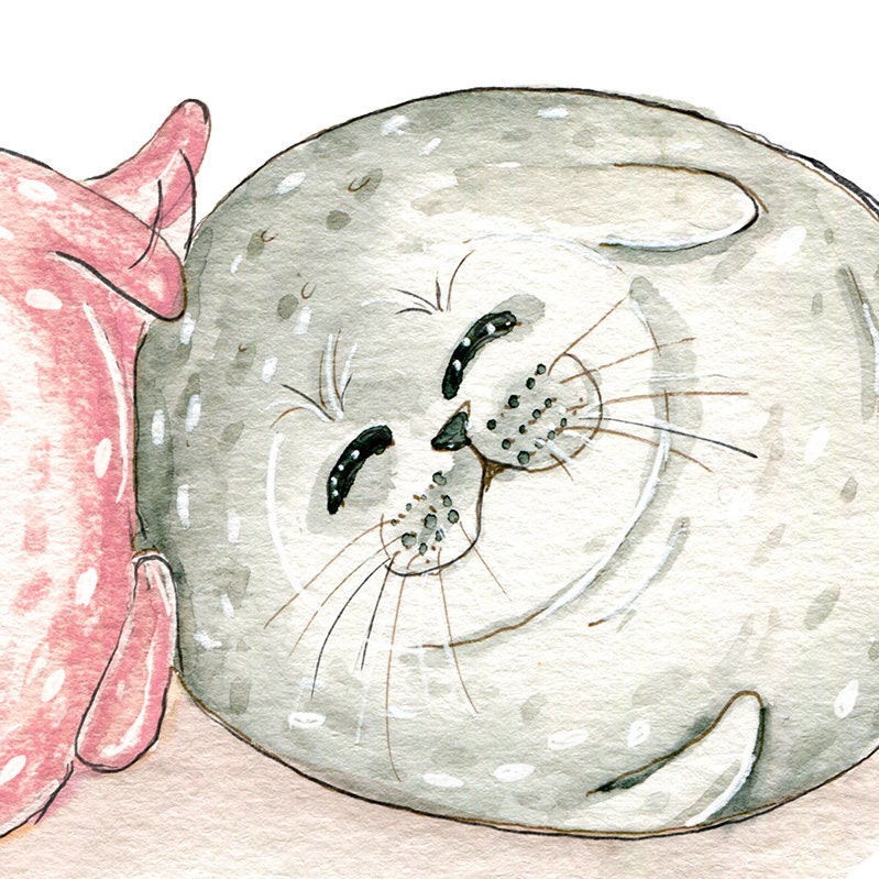 Chunky Seal Couple Anniversary Card For Husband - Funny Valentines Day Card For Girlfriend