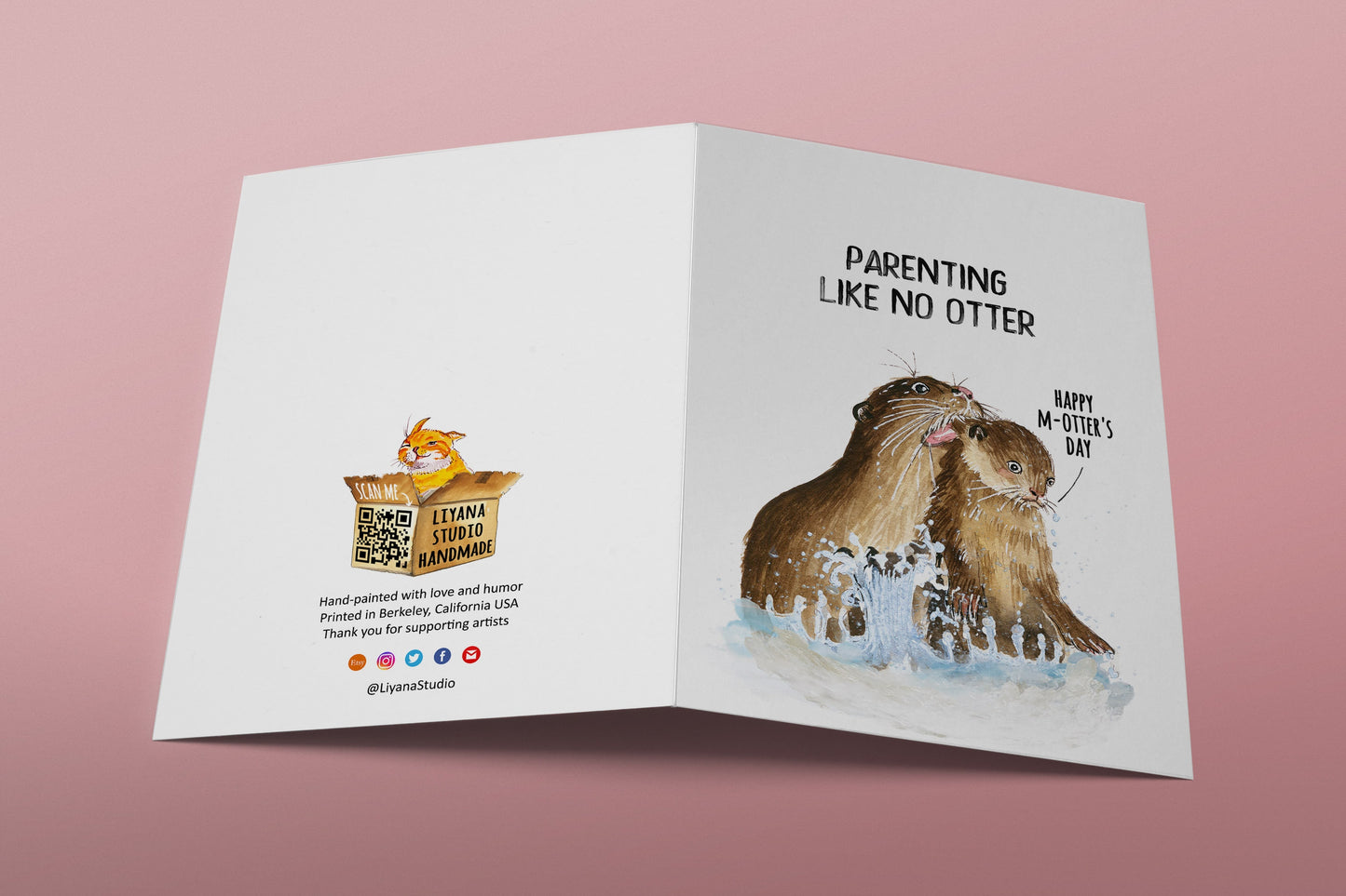 Cute Otter Mother's Day Card Funny - Happy Mother's Day From Kid