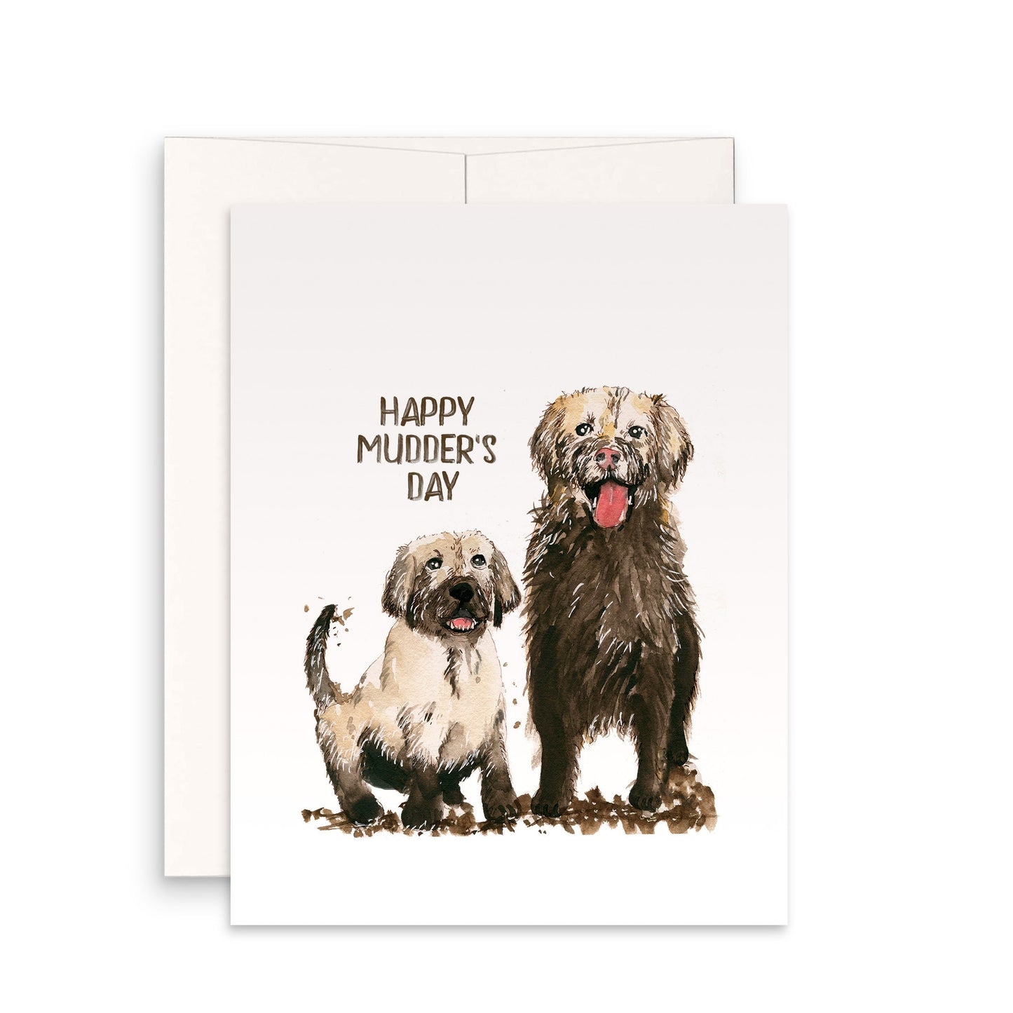 Mud Dog Mother's Day Card Funny - Happy Mother's Day Cards From The Dog - Golden Retriever Dog Mom Gifts