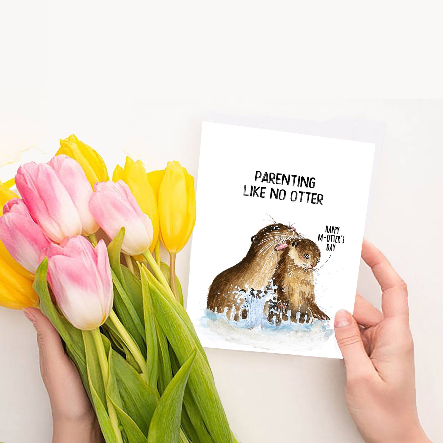 Cute Otter Mother's Day Card Funny - Happy Mother's Day From Kid