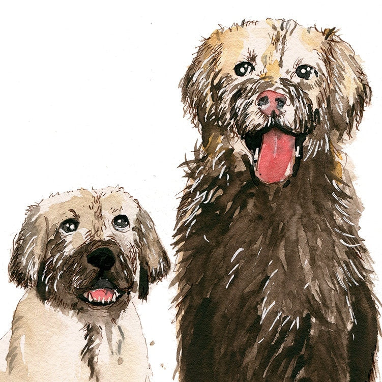 Mud Dog Mother's Day Card Funny - Happy Mother's Day Cards From The Dog - Golden Retriever Dog Mom Gifts