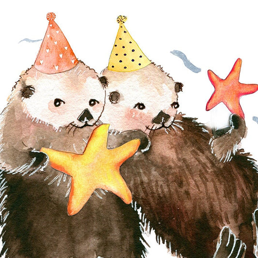 Sea Otter Sister Birthday Card Funny - An-Otter Happy Birthday Card To My Sea Star