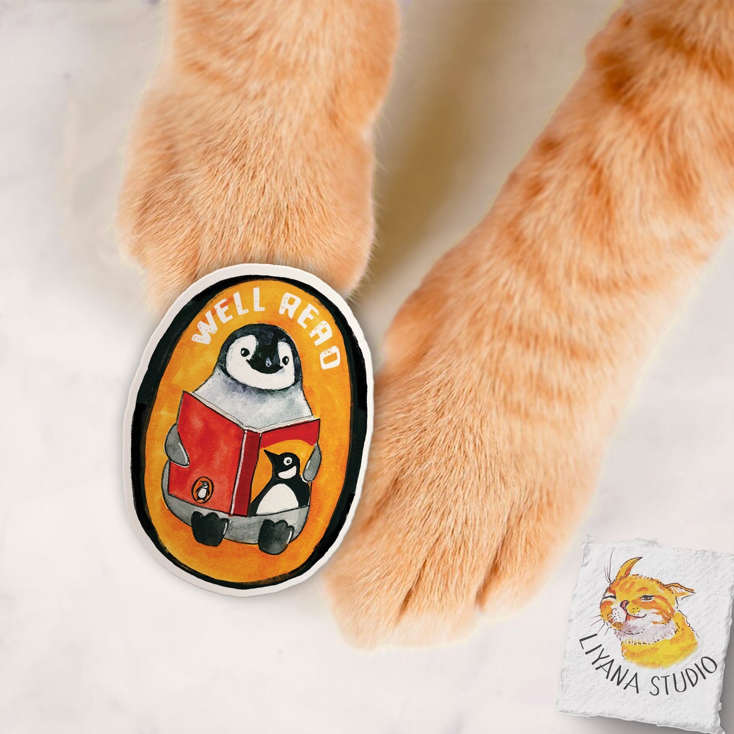 Book Stickers - Well Read Baby Penguin Stickers For Readers - Funny Waterproof Stickers For Bookish Gifts