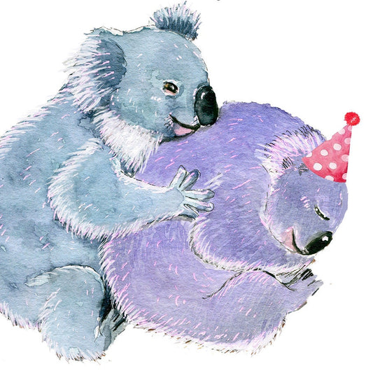 Cuddle Koala Birthday Card For Little Spoon - Cute Birthday Card For Boyfriend - Husband Birthday Gift From Wife