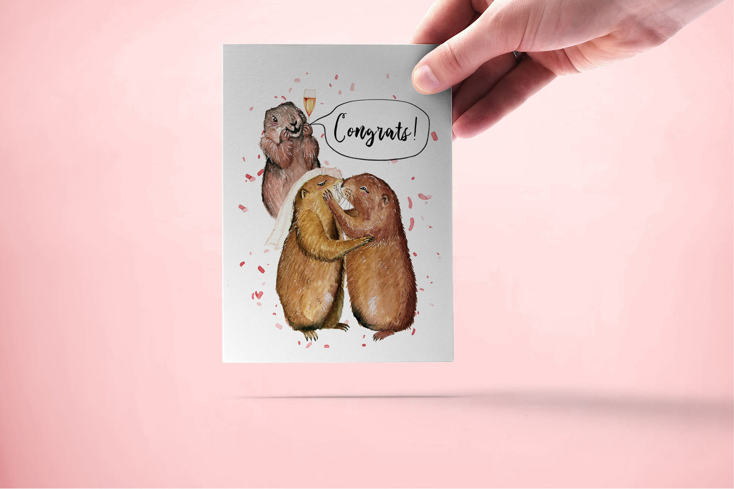 Cute Best Friend Wedding Card Funny - Wedding Day Kiss - Bridal Shower Gifts For Daughter - Liyana Studio