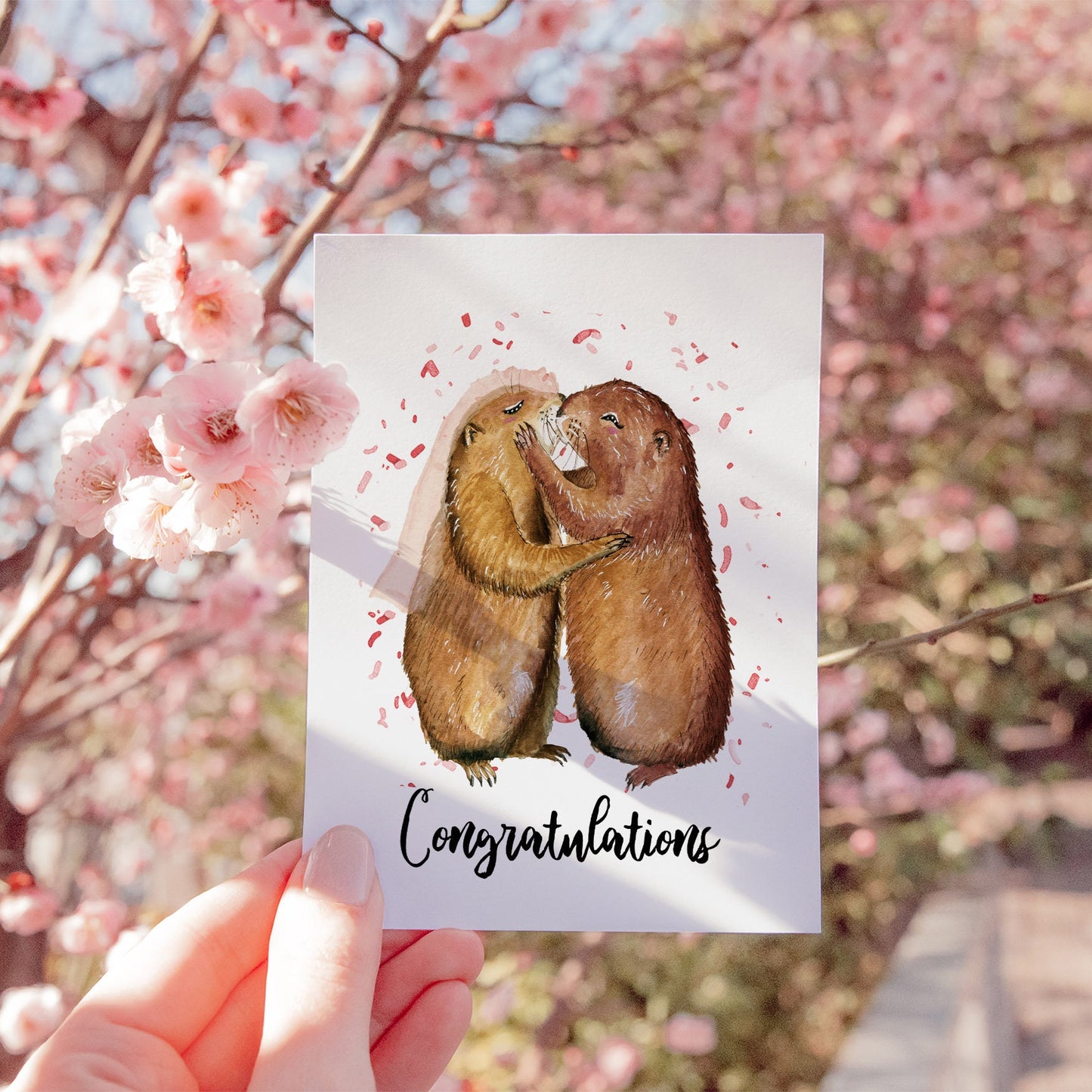 Cute Best Friend Wedding Card Funny - Wedding Day Kiss - Bridal Shower Gifts For Daughter - Liyana Studio