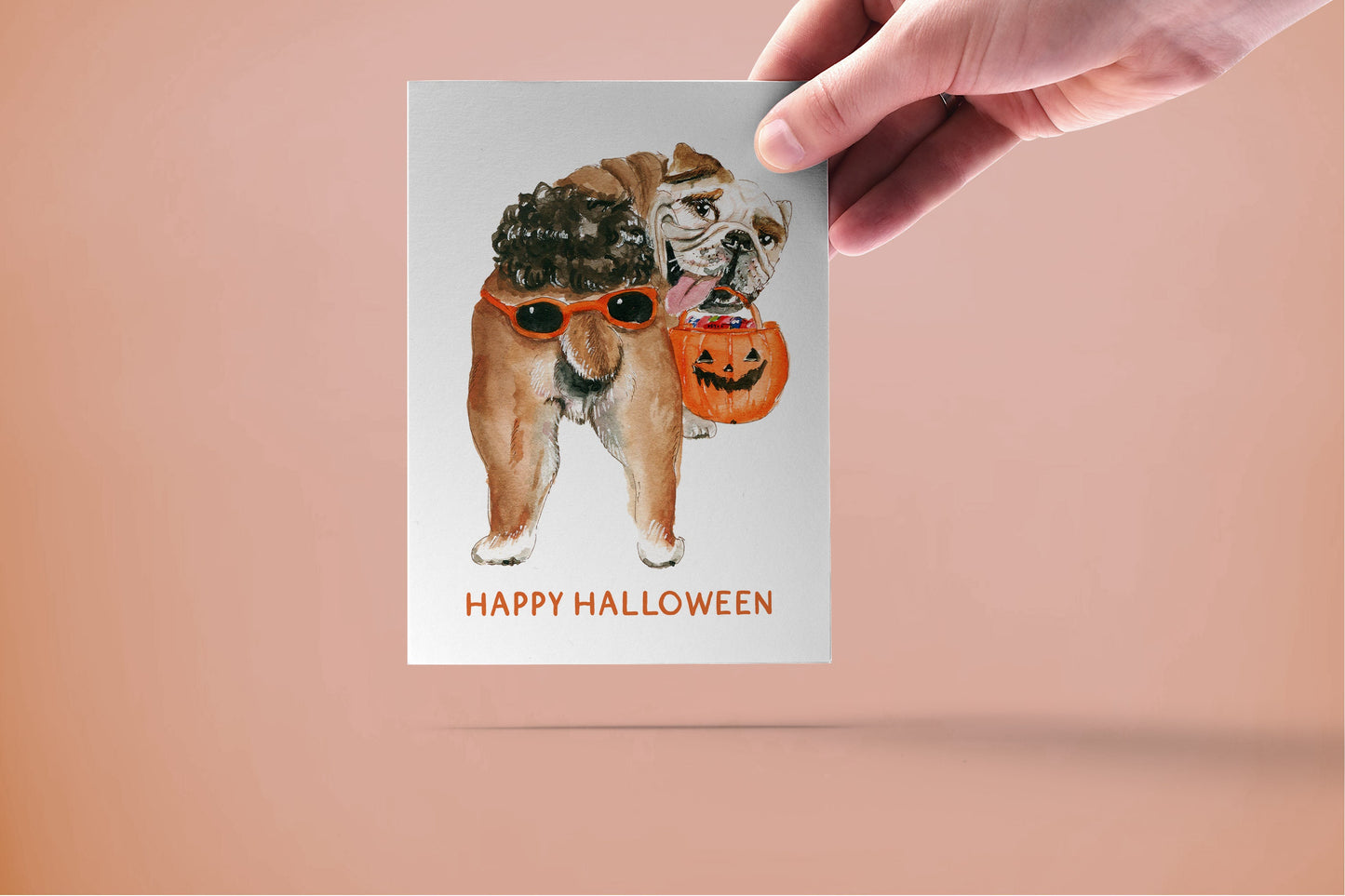 Bulldog Halloween Cards Funny - Halloween Costumes Bull Dog Lover Gift For Dog Mom