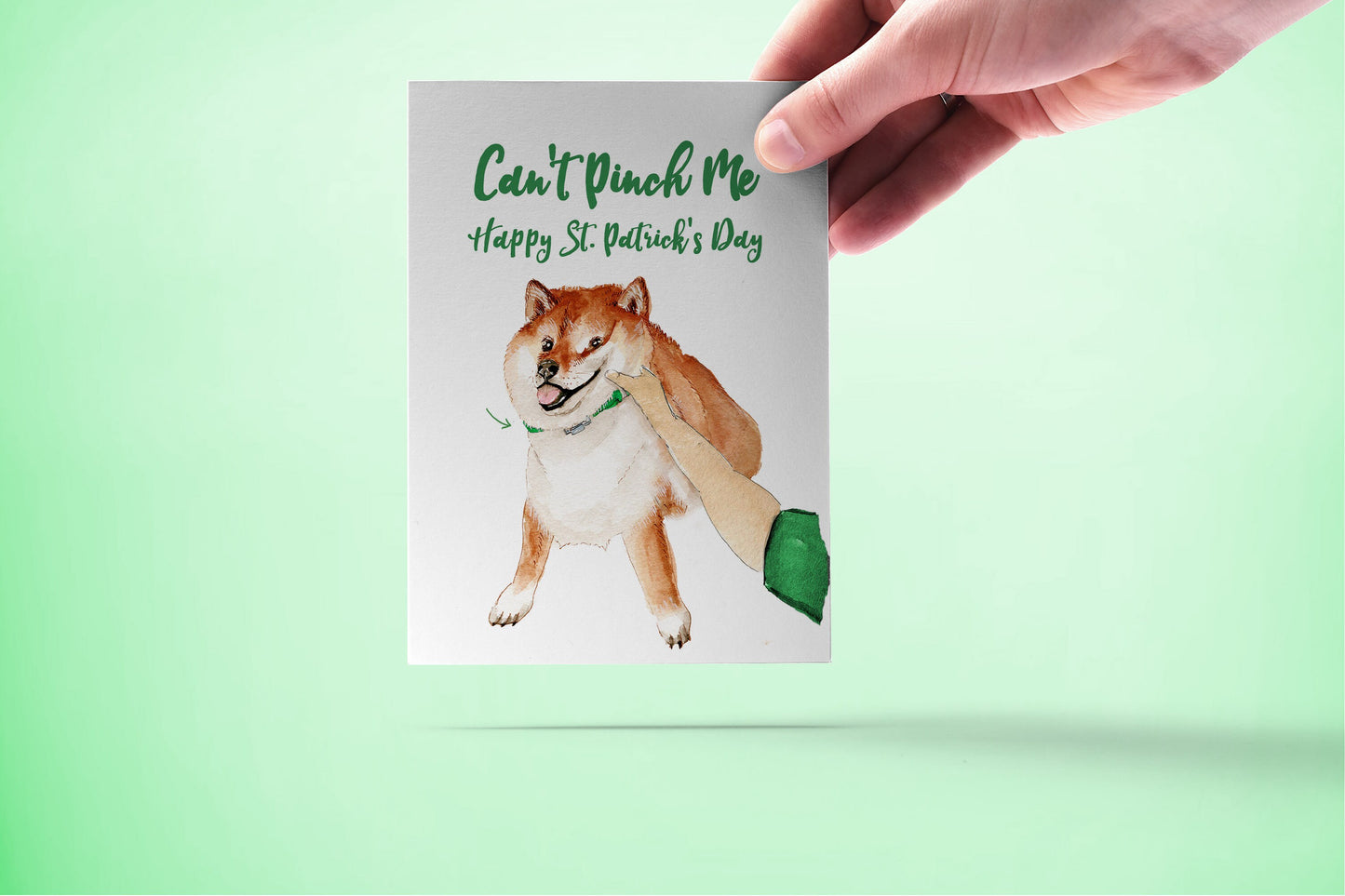Funny St Patricks Day Card For Boyfriend - Kids St Patricks Day Gift - Shiba Inu Dog Saint Patrick's Day Cards - Liyana Studio Greetings