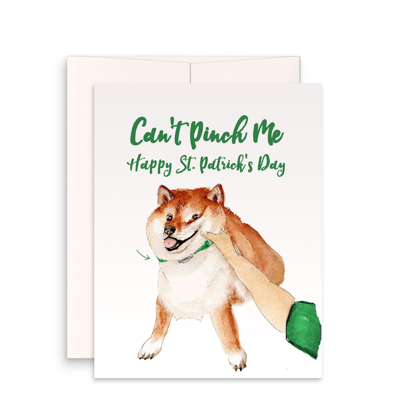 Funny St Patricks Day Card For Boyfriend - Kids St Patricks Day Gift - Shiba Inu Dog Saint Patrick's Day Cards - Liyana Studio Greetings