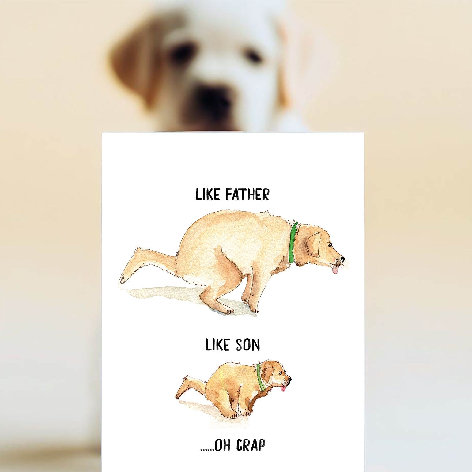 Dad And Daughter Happy Fathers Day Card Funny - Like Father Like Daughter - Dad Birthday Cards From Son
