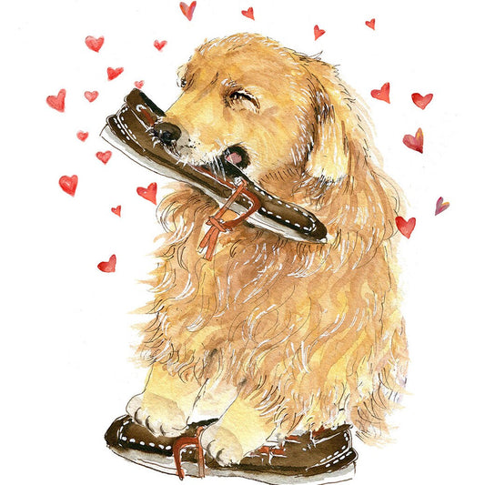 Cute Dog Anniversary Card For Husband - Best Friend Sole Mate Leather Anniversary Gift For Girlfriend