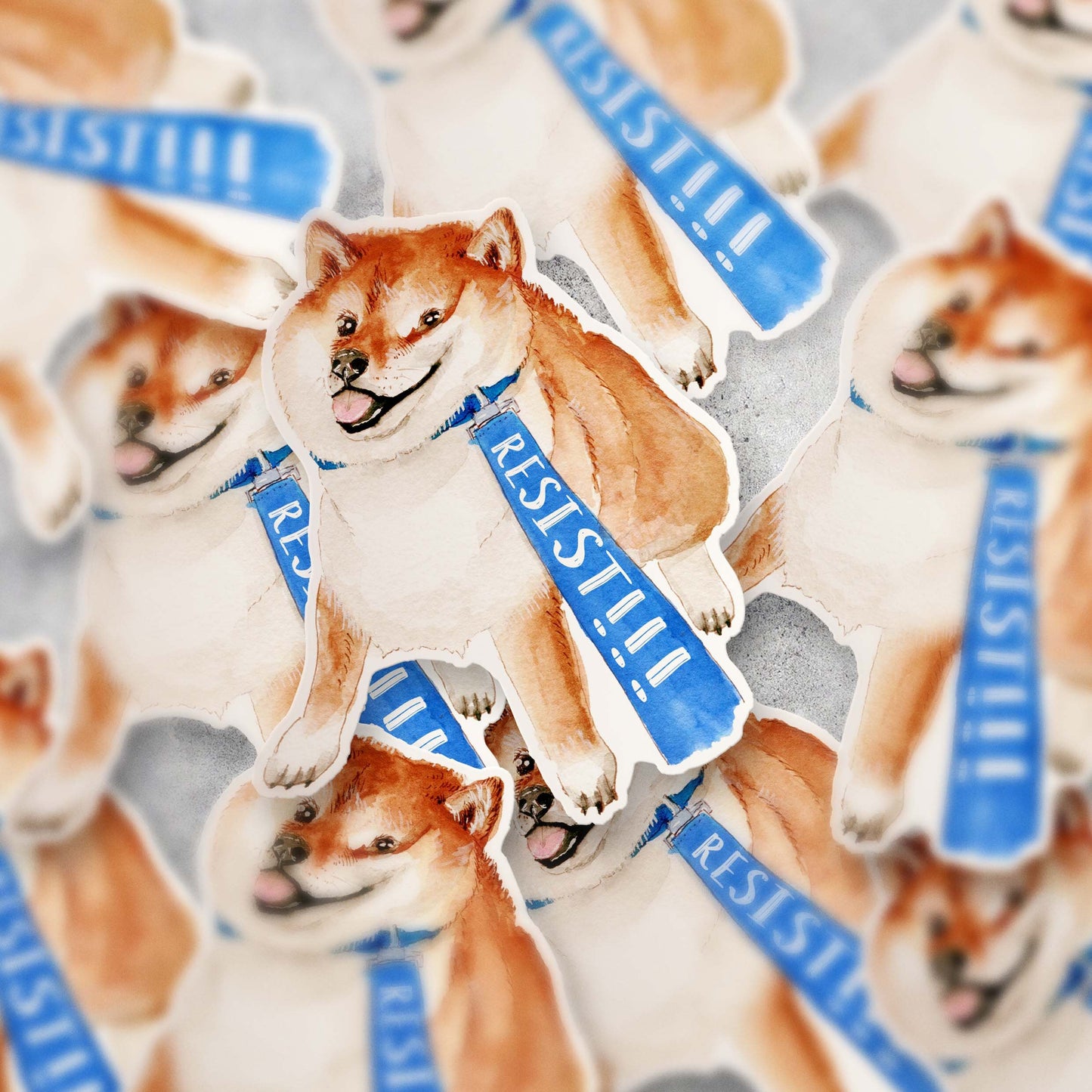 Dog Resist Sticker - Shiba Inu Dogs Funny Waterproof Stickers