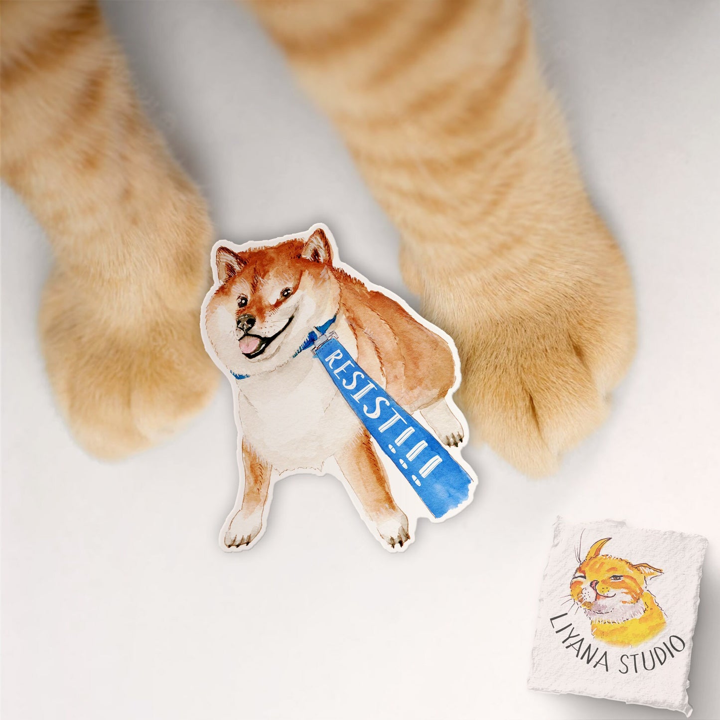 Dog Resist Sticker - Shiba Inu Dogs Funny Waterproof Stickers