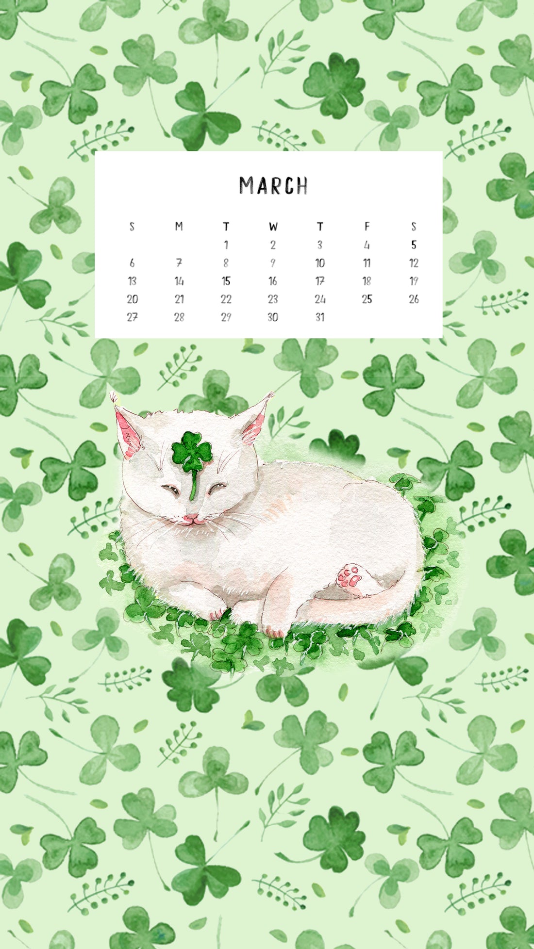 Marching To Spring --- 2022 March Calendar Download Liyana Studio