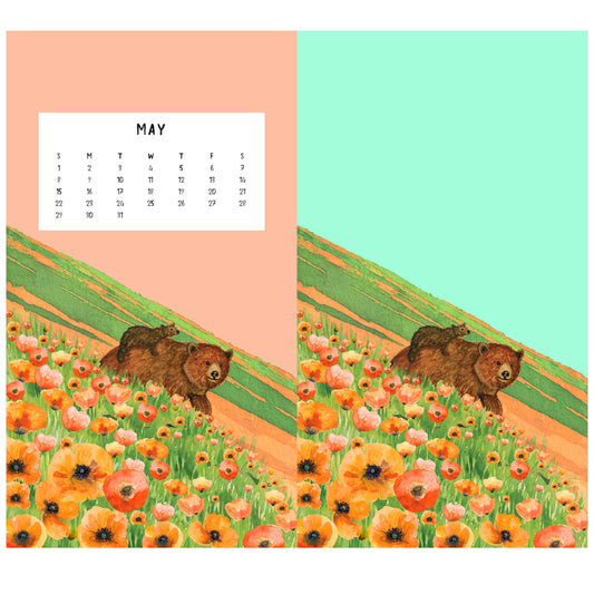 Free May 2022 Calendar Wallpaper