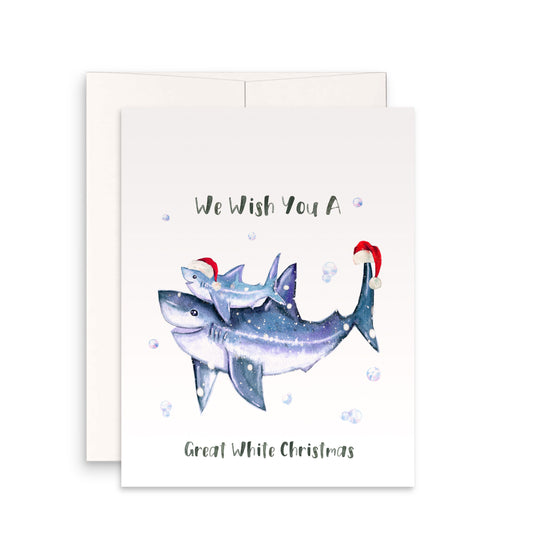Great White Shark Funny Christmas Card