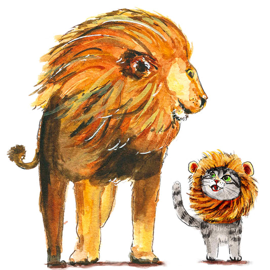 Lion Stepdad Fathers Day Card From Stepkid  Greeting & Note Cards