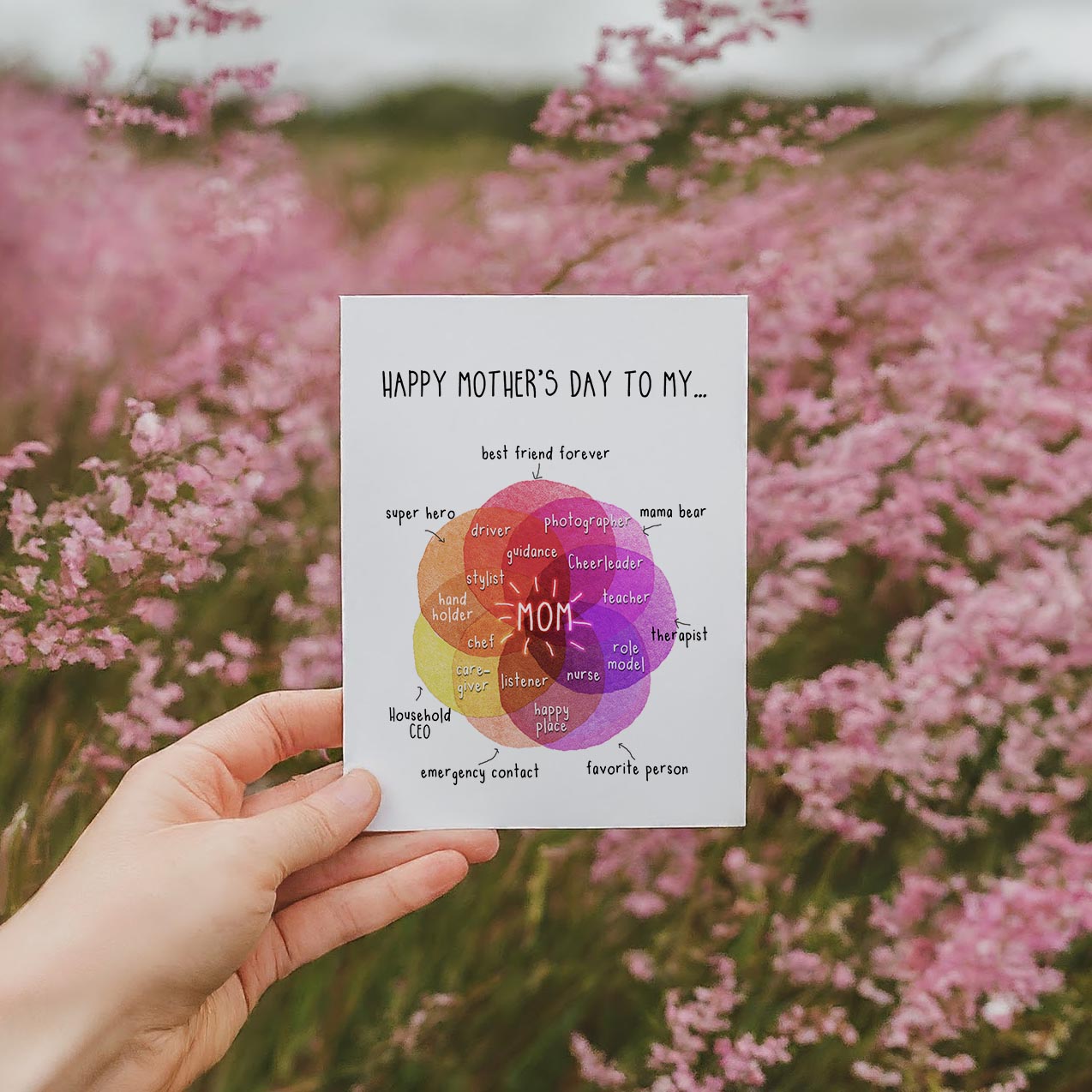 Rainbow Mothers Day  Greeting & Note Cards