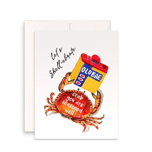 Boiling Crab Birthday Card For Friends - Seafood Crab Cards For Boyfriend - Liyana Studio Greeting Cards Handmade
