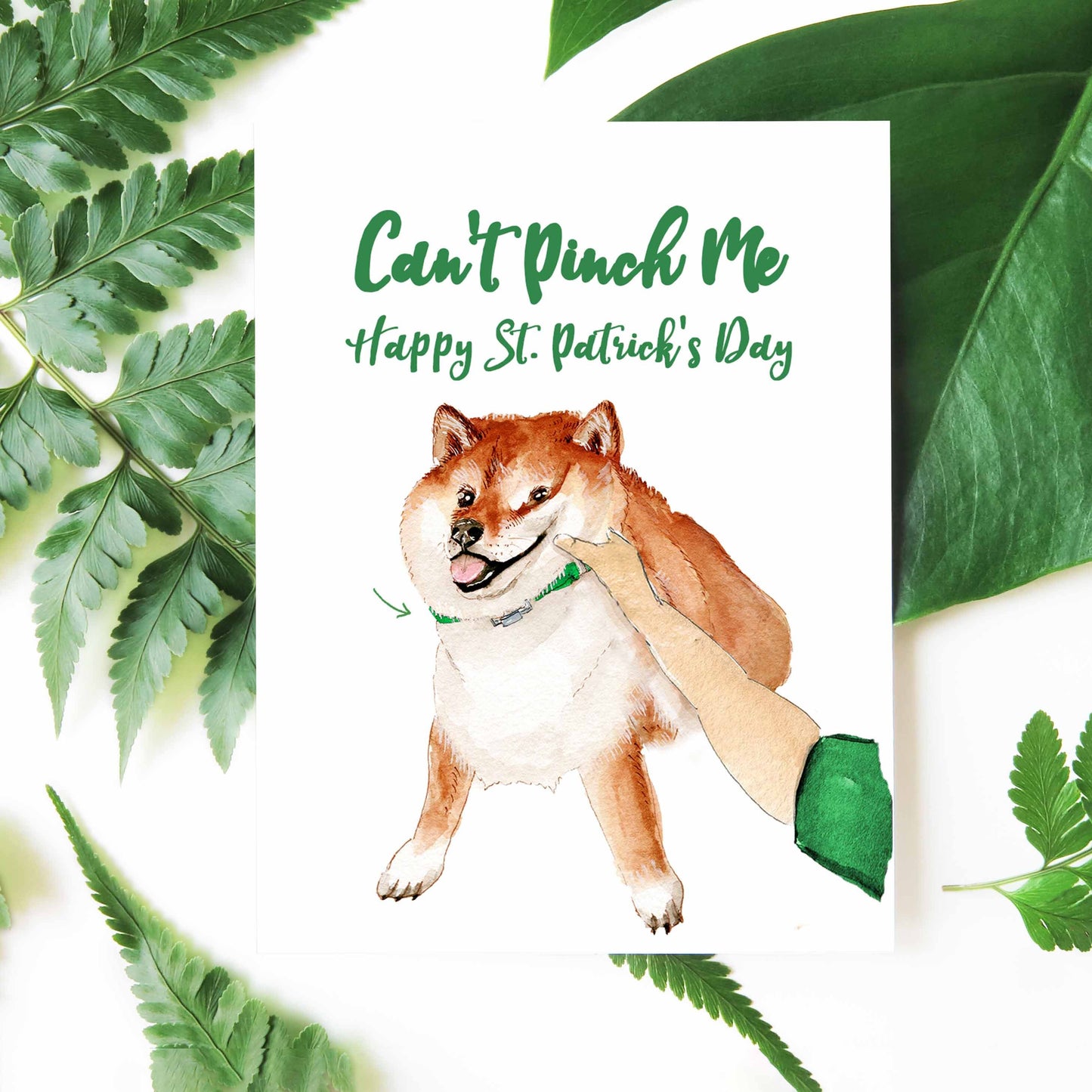 Funny St Patricks Day Card For Boyfriend - Kids St Patricks Day Gift - Shiba Inu Dog Saint Patrick's Day Cards - Liyana Studio Greetings