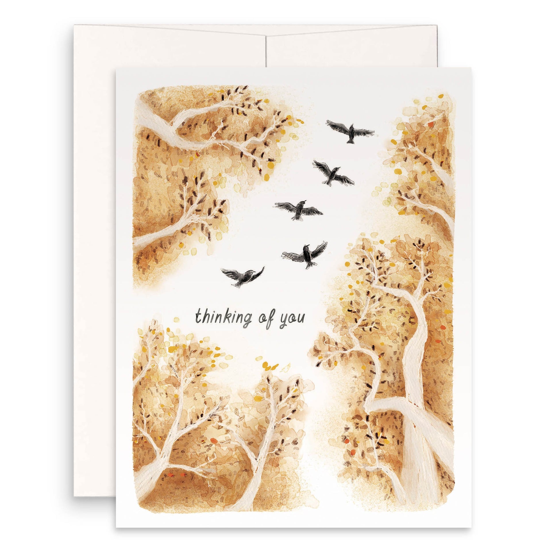 Bird And Tree Sympathy Card For Loss - Thinking Of You Card - Liyana Studio Handmade Greetings
