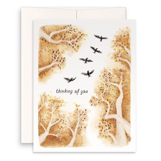 Bird And Tree Sympathy Card For Loss - Thinking Of You Card - Liyana Studio Handmade Greetings