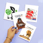 Lion Cat Stepdad Fathers Day Card From Stepkid - Cat Birthday Card For Bonus Dad Gift - Liyana Studio Greetings Handmade