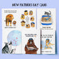 Lion Stepdad Fathers Day Card From Stepkid - Cat Birthday Card For Bonus Dad Gift - Liyana Studio Greetings Handmade
