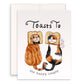 Cat Toast Funny Wedding Card - Wedding Toasts To Happy Couple - Engagement Card For Bridal Shower Gifts - Liyana Studio Handmade Greetings