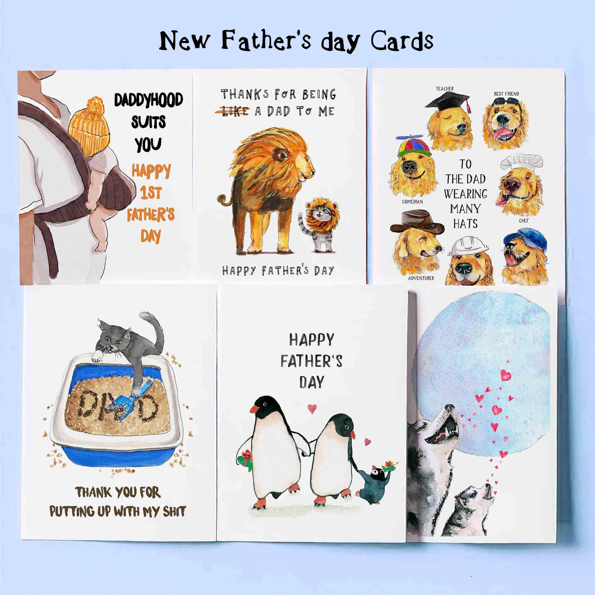Dog Fathers Day Card From Daughter Son - I Can Never Repay You - Dad Gifts For Dog Lovers - Liyana Studio Handmade Greeting Card