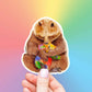Bear Hug Progress LGBTQ Sticker - Rainbow Teddy Bear Pride Sticker - Funny Waterproof Stickers For Pride Gifts - Liyana Studio