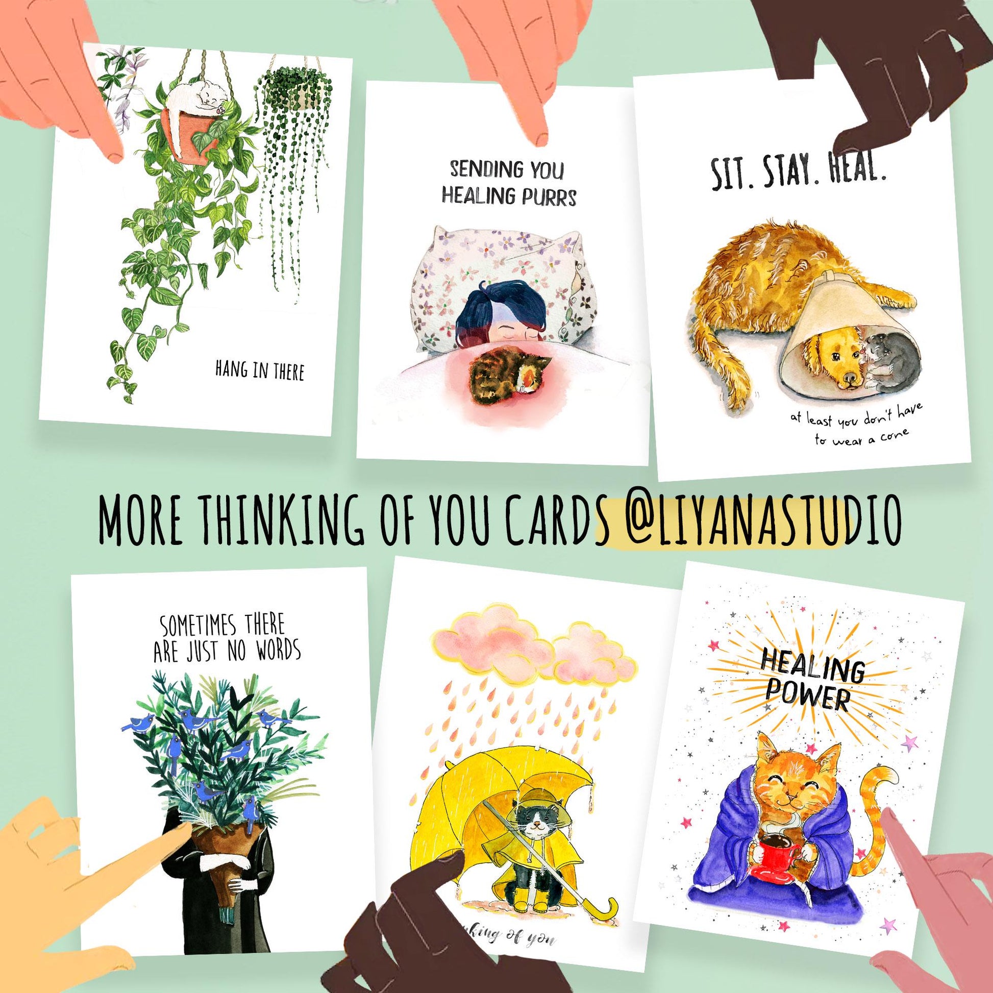 Bird And Tree Sympathy Card For Loss - Thinking Of You Card - Liyana Studio Handmade Greetings