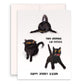 Spooky Black Cat Halloween Card Funny – Purr-anormal Cat-ivities Blurry Cat Zoomies – Cute Fall Gift for Cat Lovers – Holiday Greeting