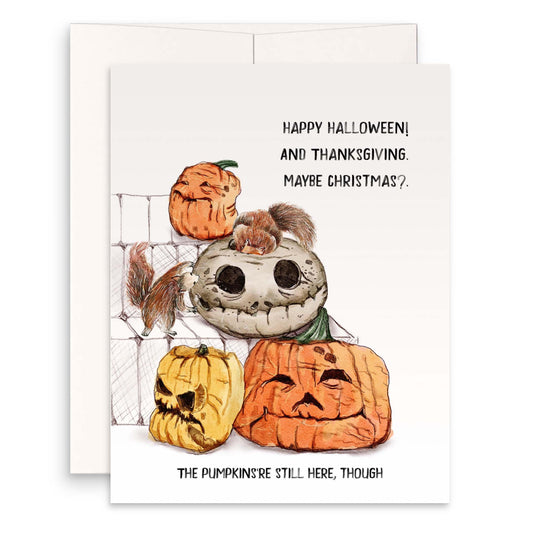 Old Pumpkins – Purr-anormal Cat-ivities Blurry Cat Zoomies – Cute Fall Gift for Cat Lovers – Holiday Greeting