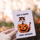 Calico Jack O Lanter Face Pumpkin Funny Halloween Cards – Calic-O-Lantern Spooky Halloween – Fall Gift for Autumn Lovers – Holiday Greetings