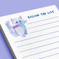 Killing The List Cat Notepad - Funny To do List Note Pad - Cute Memo Pad Stationery Gifts For True Crime Cat Lover - Handmade Liyana Studio