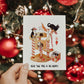 Deck The Tree & Be Merry - Funny Cat Christmas Card For Cat Lovers - Orange Tabby Tuxedo Black Cat Cards