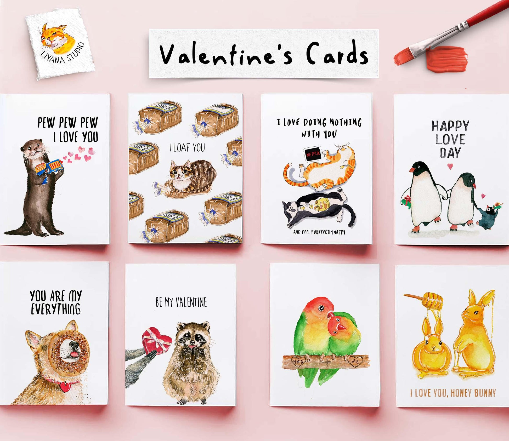 Scrungy Cat Valentines Day Card Funny – I Love You Orange Cat Gift- Funny Anniversary Gift for Husband - Liyana Studio Handmade