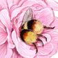 Honey Bee Flower Valentines Day Card – We Bee-Long Together Cute Love Card - Floral Anniversary Gift for Husband - Liyana Studio Handmade