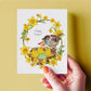 Bird Funny Easter Cards For Kids - Gummy Worm Candy Easter Card - Liyana Studio Handmade Greeting Card