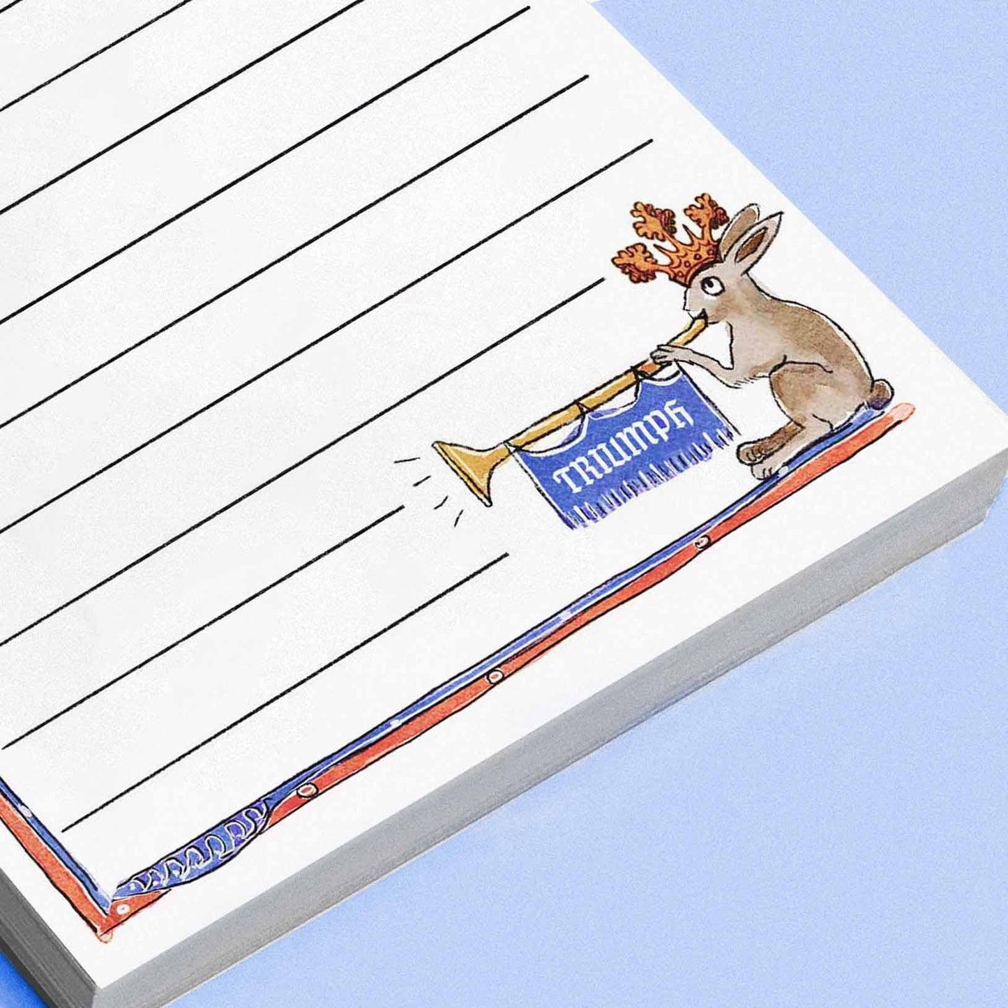 Medieval Bunny Conquer List Notepad - Funny To do List Note Pad - Cute Memo Pad Stationery Gifts- Handmade By Liyana Studio