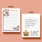 Medieval Bunny Conquer List Notepad - Funny To do List Note Pad - Cute Memo Pad Stationery Gifts- Handmade By Liyana Studio