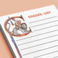 Medieval Bunny Conquer List Notepad - Funny To do List Note Pad - Cute Memo Pad Stationery Gifts- Handmade By Liyana Studio