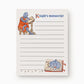 Knight's Manuscript medieval Notepad - Funny To do List Note Pad - Cute Memo Pad Stationery Gifts - Handmade By Liyana Studio