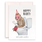 Bidet Funny Birthday Card - Happy Bidet And Warm Washes - Funny Poop Birthday Gifts - Liyana Studio Handmade Greeting