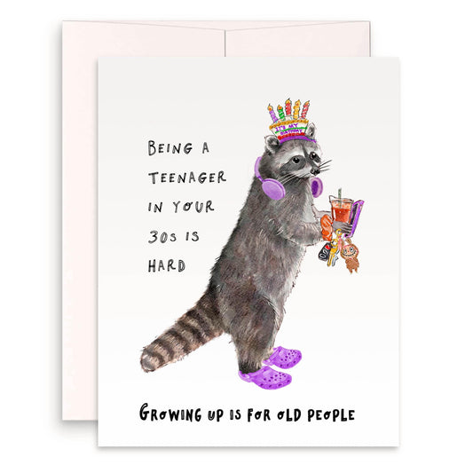 Martini Cat Funny Birthday Card - Just A Tini Bit Older - Funny 30th 40th Birthday Gifts For Women - Liyana Studio Handmade Greeting