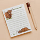 Daily Bull Sheet Notepad - Highland Cow Funny To do List Note Pad - Farm Animal Memo Pad Stationery Gifts- Handmade By Liyana Studio